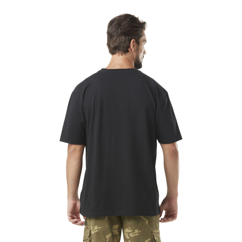 T-shirt homme col rond relax fit avec print en coton Service Black Vondutch - 3