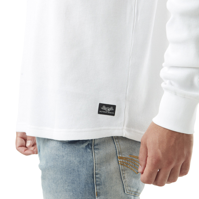 T-shirt homme col tunisien en Coton Waffle Log Vondutch - 2