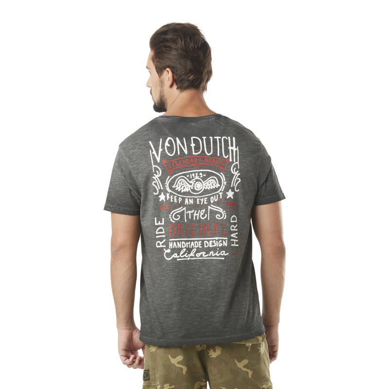 Tee Shirt Noir Régular Col V Hans | Homme - Vondutch Vondutch - 3