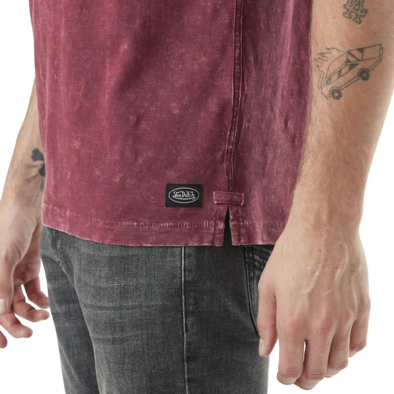 Tee Shirt Rouge Regular Col V Ron | Homme - Vondutch Vondutch - 4