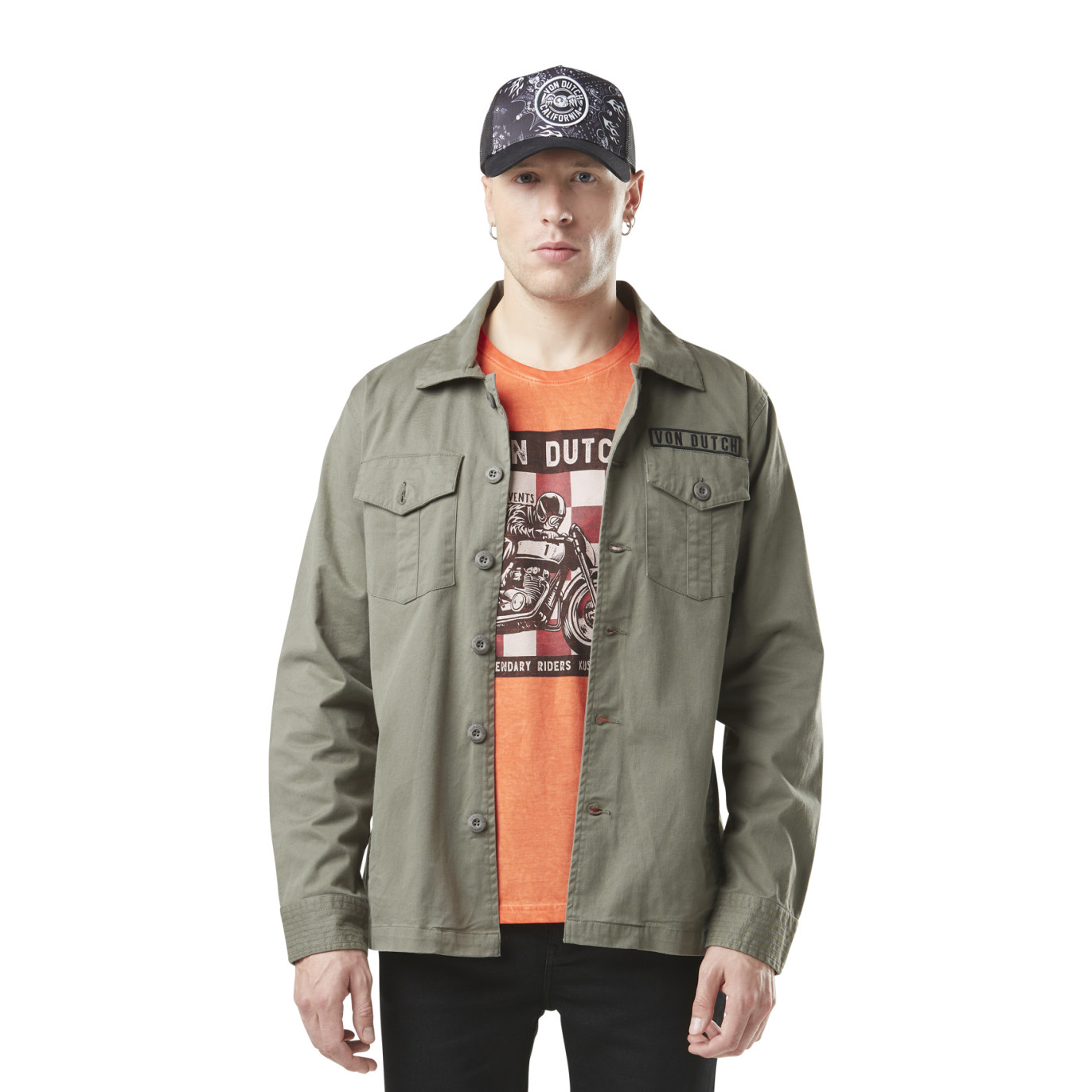 Veste Militaire coupe Droite Mi saison Verte Army | Homme - Vondutch Vondutch - 1