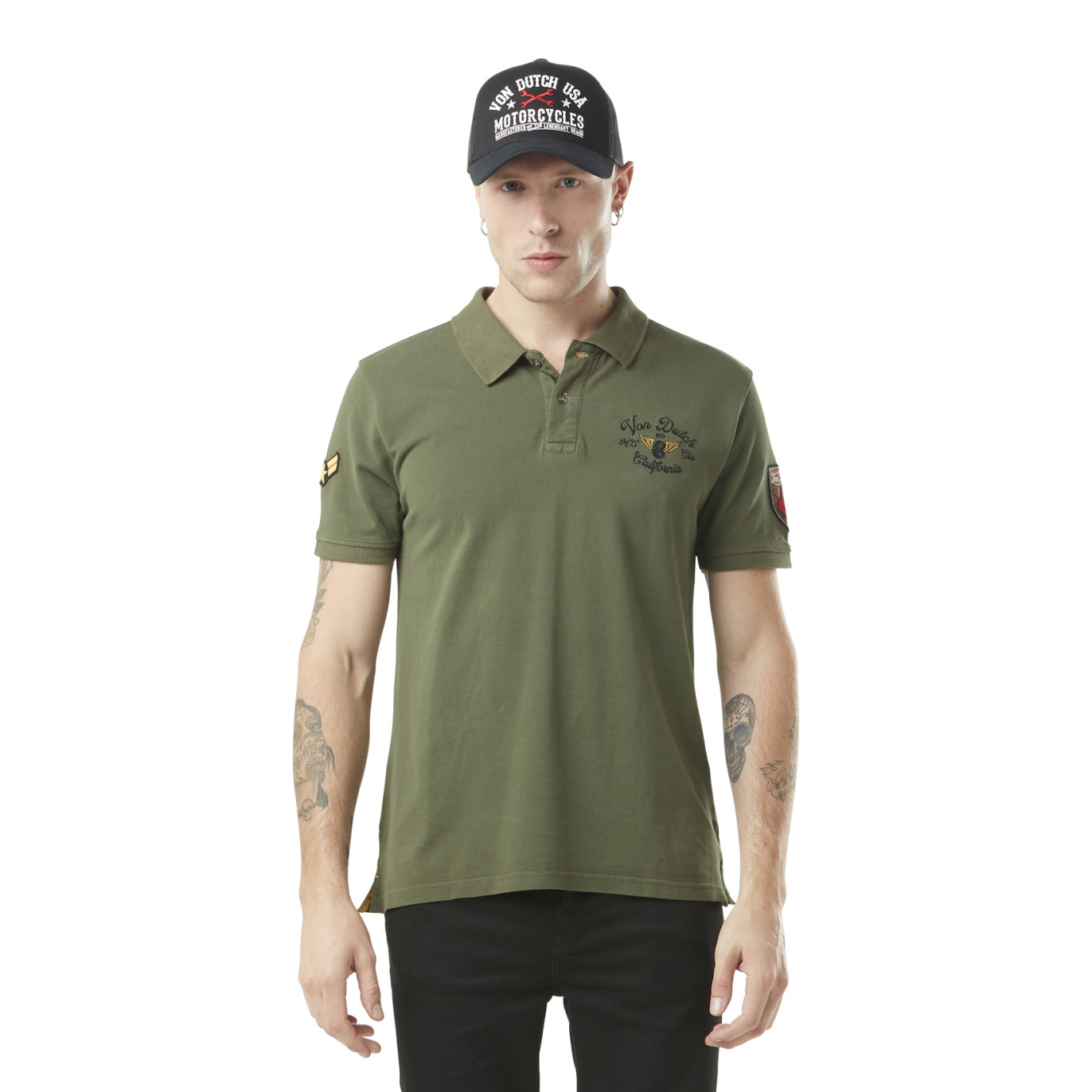 Polo homme pique militaire Mick en coton Vondutch - 1