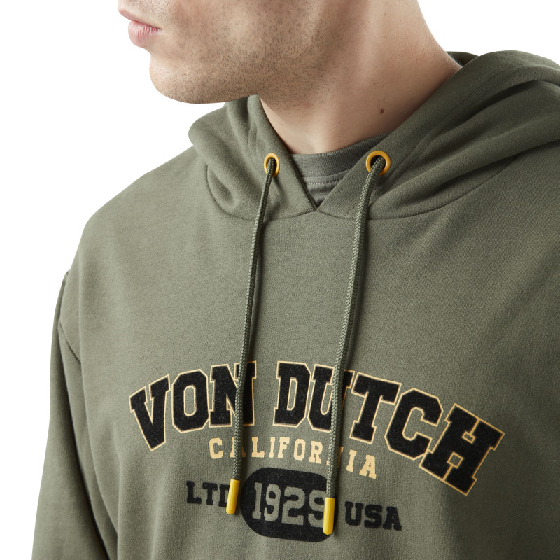 Sweat homme french terry relax fit à capuche et print devant en coton Vondutch - 3