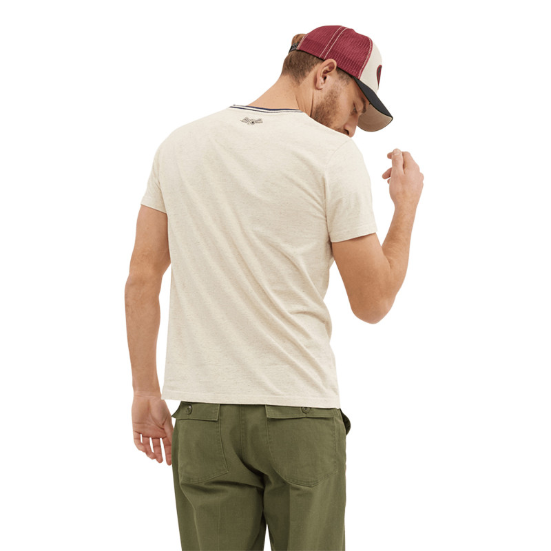 Tee Shirt Beige Regular Col V Glory | Homme - Vondutch Vondutch - 3