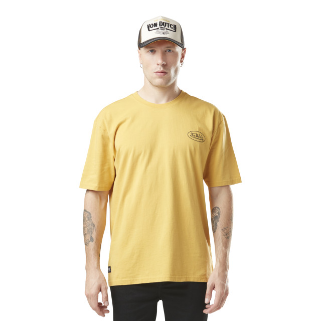 T-shirt homme col rond relax fit avec print en coton Crew Vondutch - 1