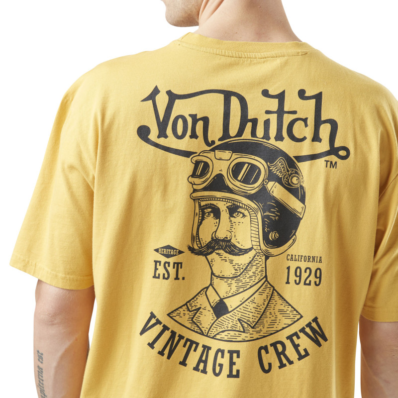 Tee Shirt Jaune Relaxed fit Col rond CREW | Homme - Vondutch Vondutch - 2