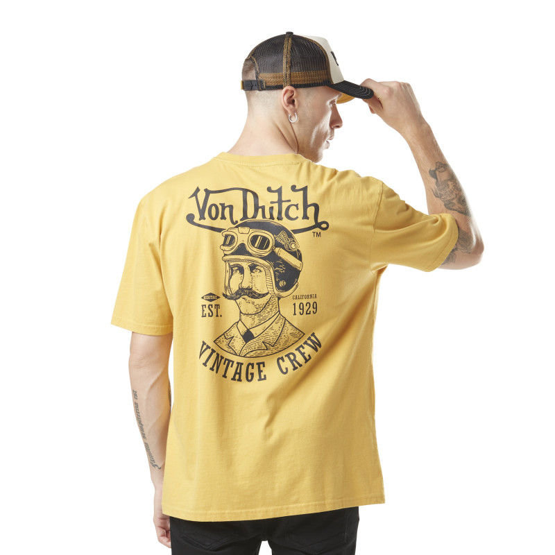 T-shirt homme col rond relax fit avec print en coton Crew Vondutch - 3