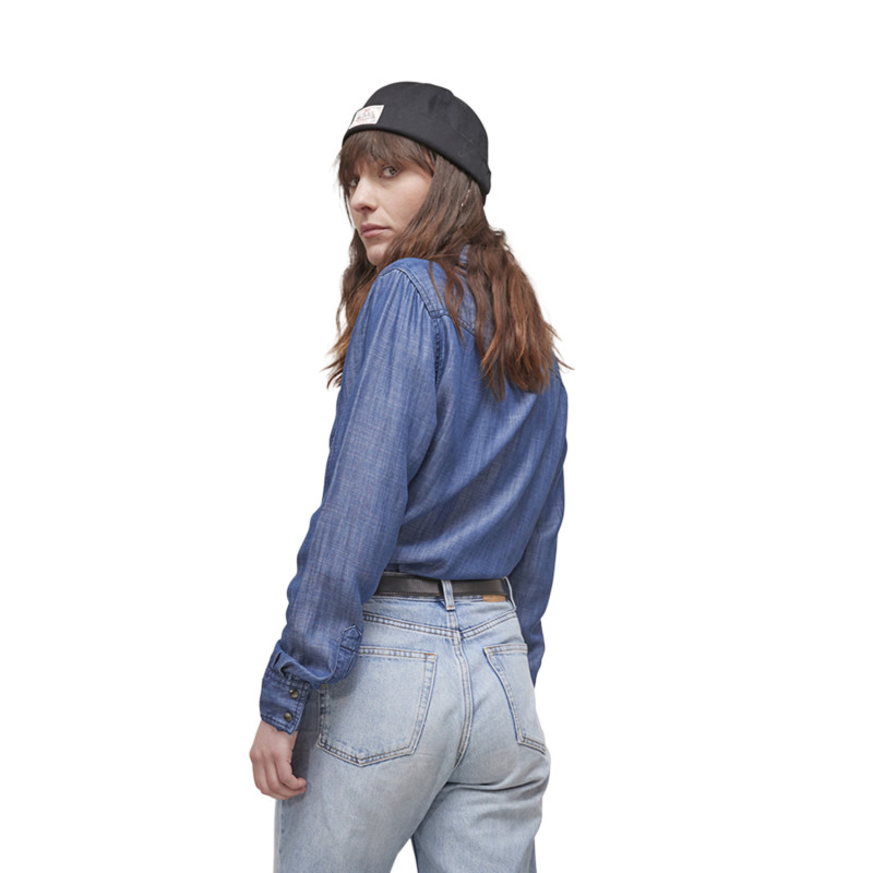 Chemise femme effet jean avec bouton Vondutch - 3