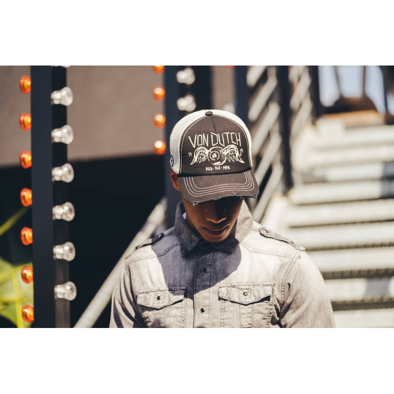 Black Von Dutch mesh Trucker cap Vondutch - 5