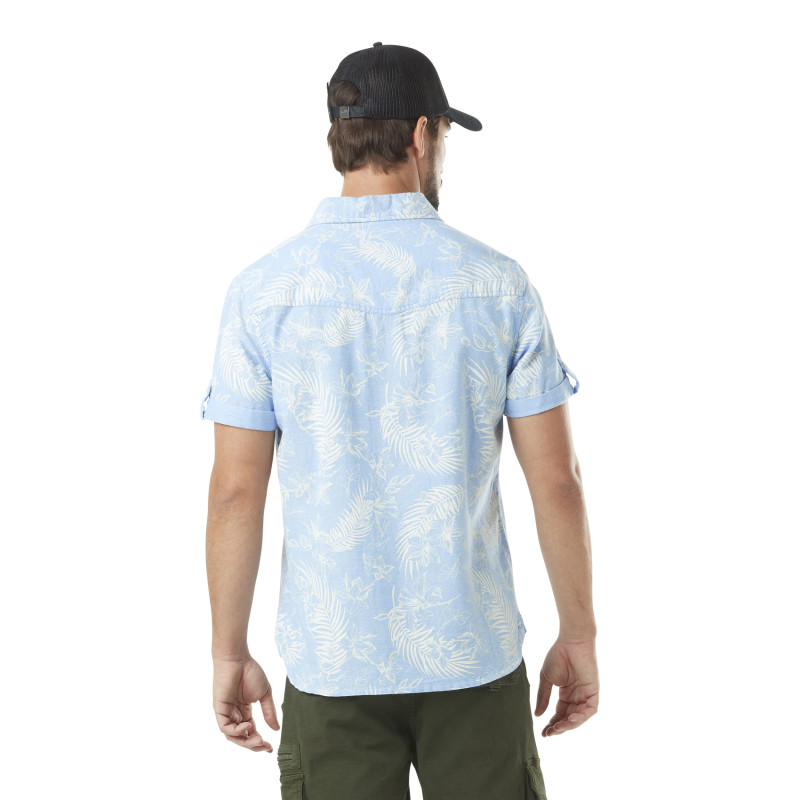 Chemise homme Chambray imprimé fleurs en coton Vondutch - 2