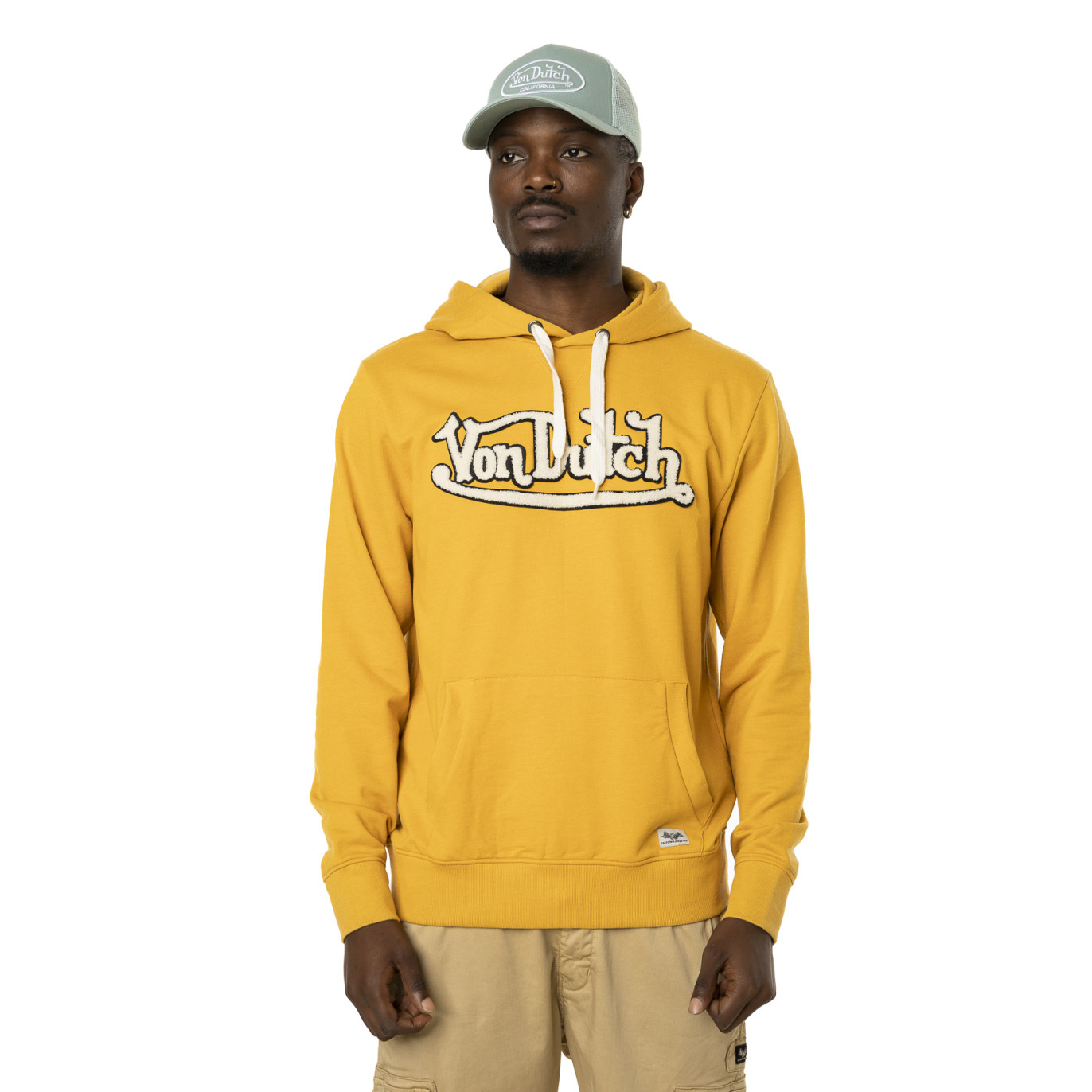 Sweat à capuche logo à bouclette Jaune Chiné Baz | Homme - Vondutch Vondutch - 1