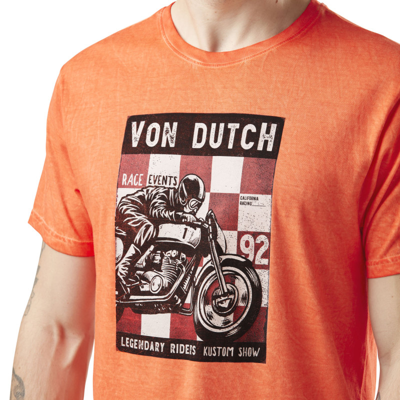 T-shirt homme col rond avec print en coton Event Vondutch - 3