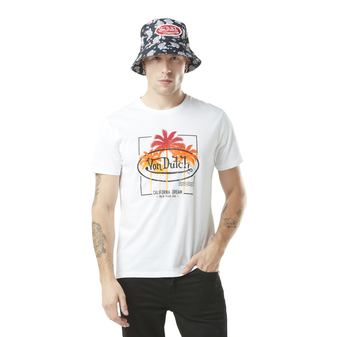 Tee Shirt Blanc Regular Col rond PALM | Homme - Vondutch Vondutch - 1