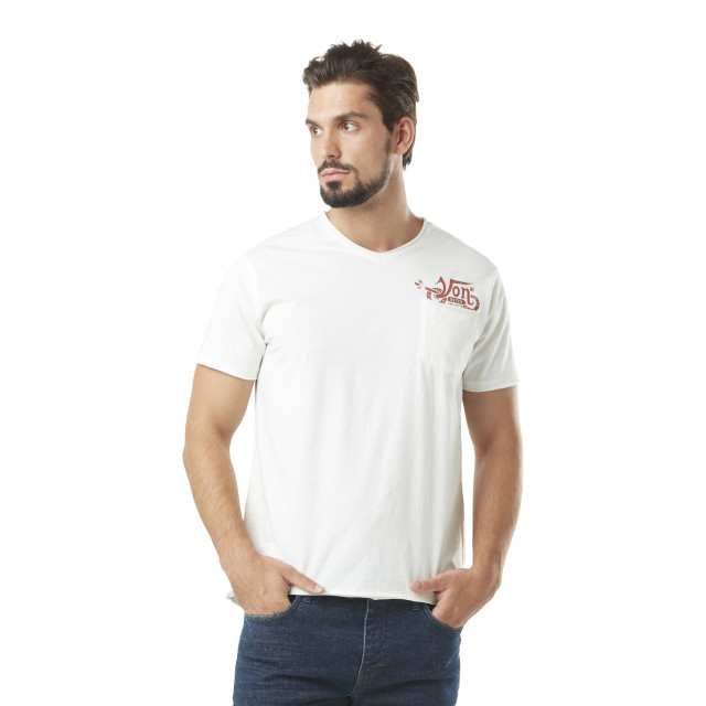 T-shirt homme col V avec print sous la poche Vond Vondutch - 1
