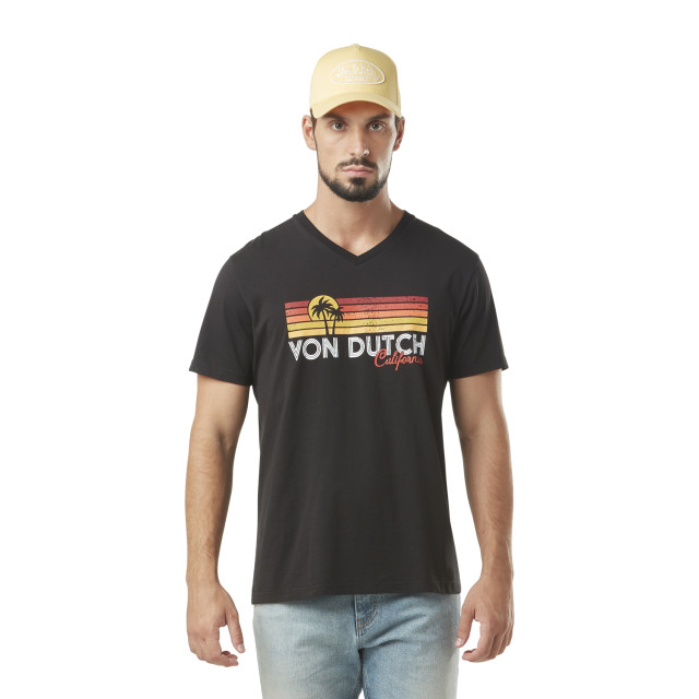 T-shirt homme col rond avec print en coton Sun Vondutch - 1