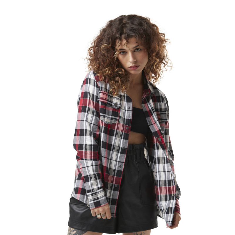 Chemise à carreaux en Coton coupe Régular Manches longues Rouge CHECK | Femme - Vondutch Vondutch - 3