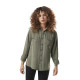 Chemise coupe Regular Manches longues effet Usé Verte JEAN | Femme - Vondutch Vondutch - 1