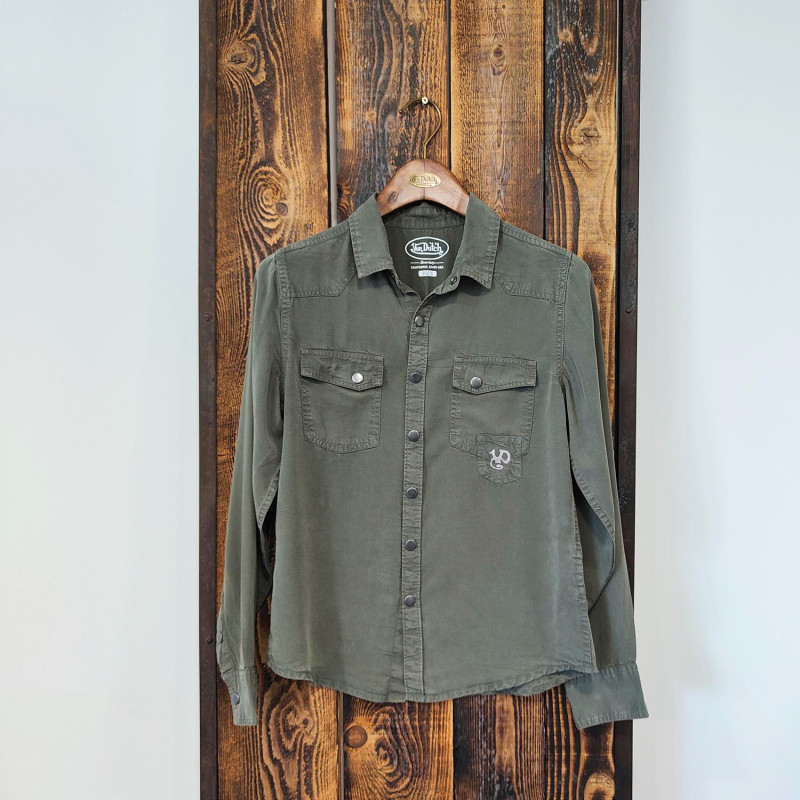 Chemise coupe Regular Manches longues effet Usé Verte JEAN | Femme - Vondutch Vondutch - 5
