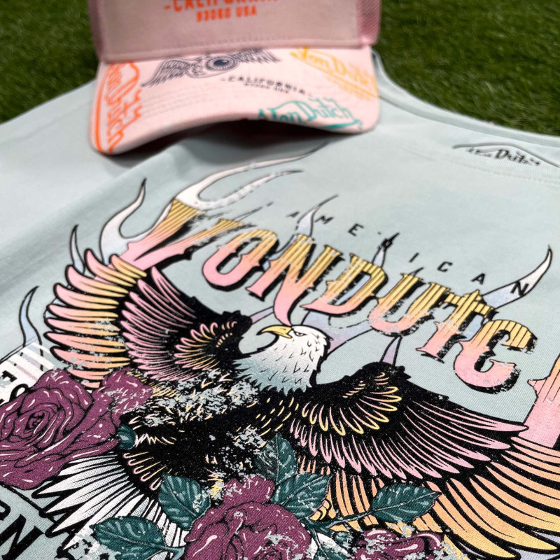 T-shirt femme col rond print devant Eagle Vondutch - 4