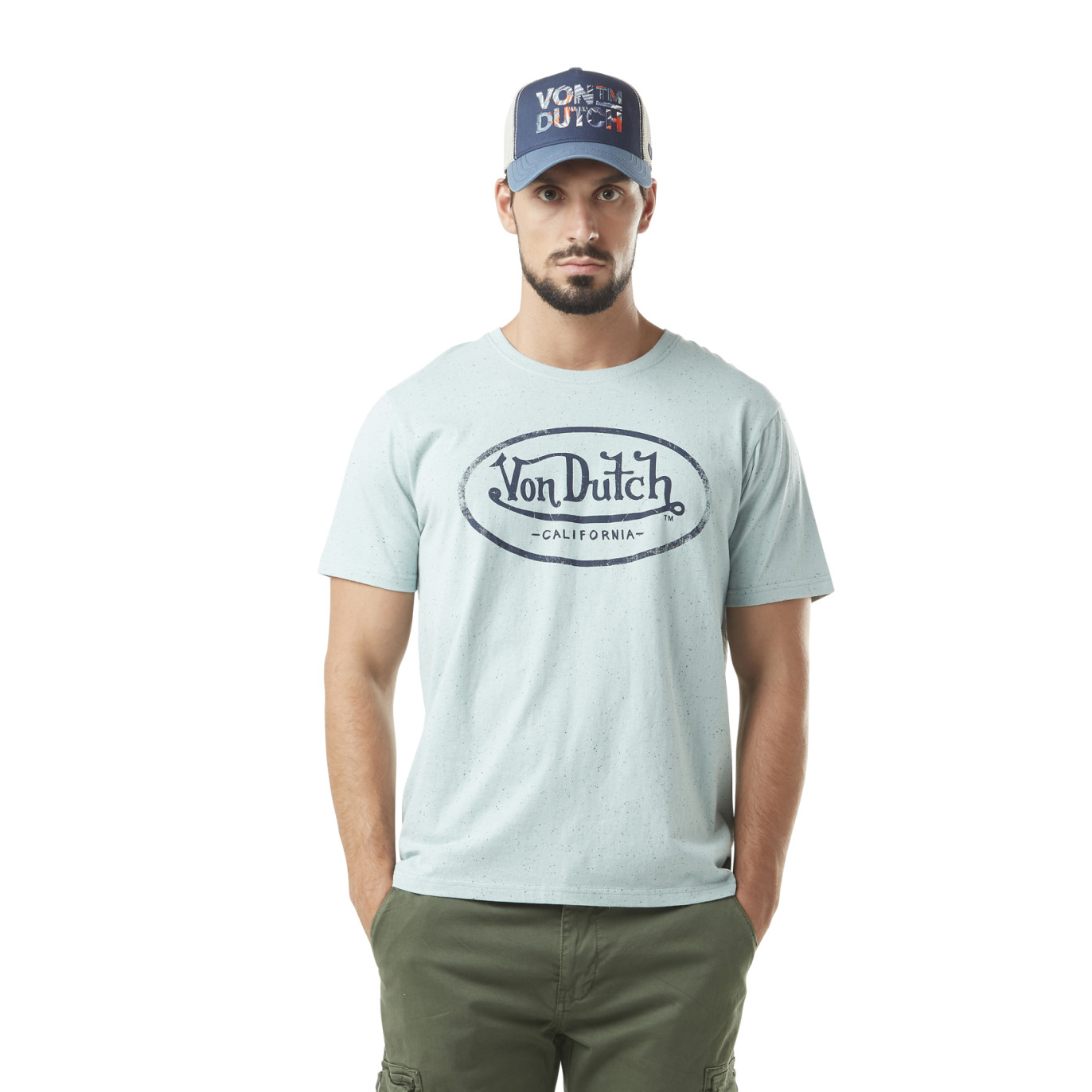 T-shrit homme col rond neppy en coton Aaron Vondutch - 1