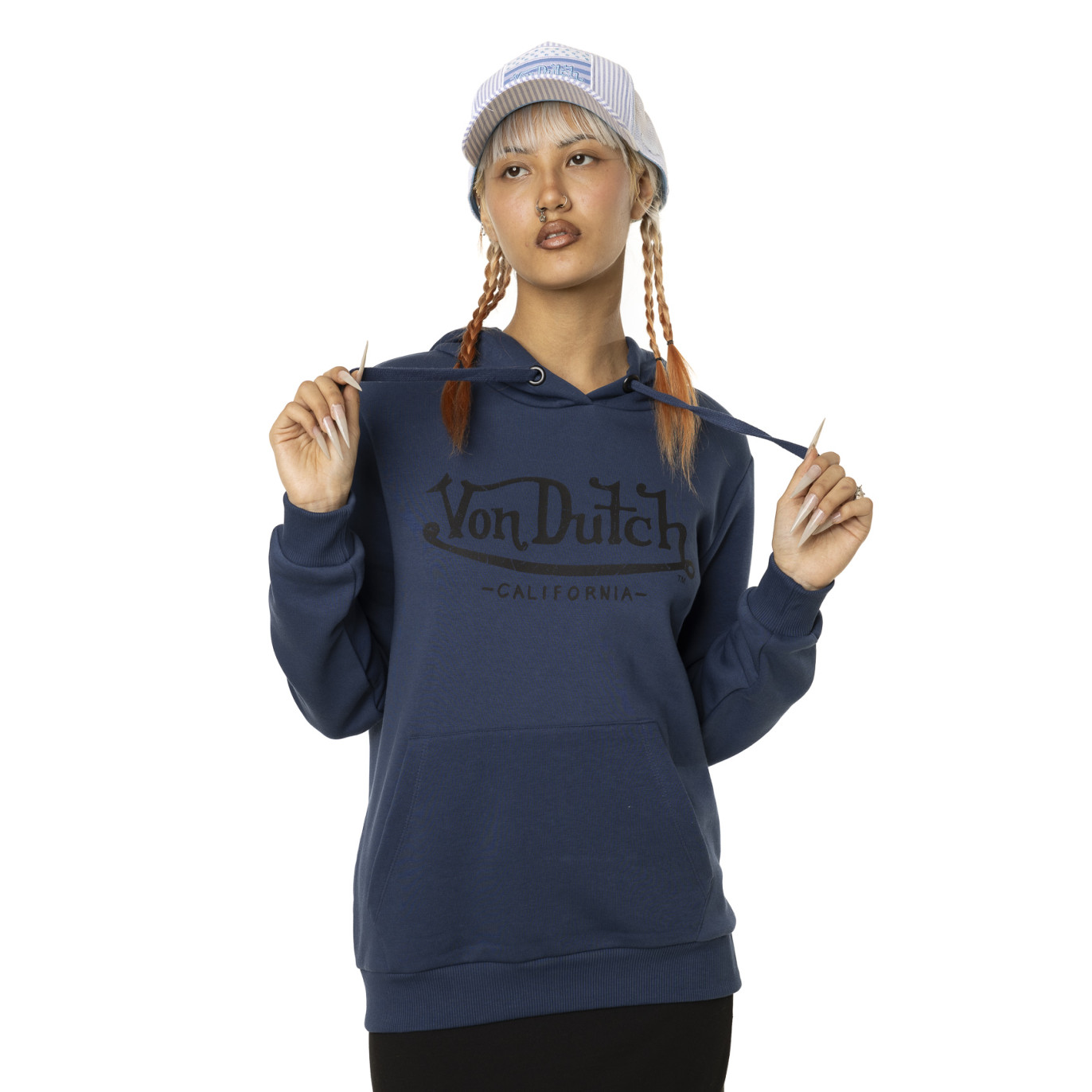 Sweat à Capuche coupe classique Bleu BASIC | Femme - Vondutch Vondutch - 1