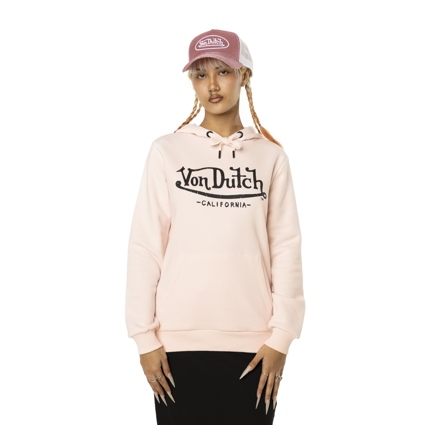 Sweat femme à capuche avec logo Basic Vondutch - 1