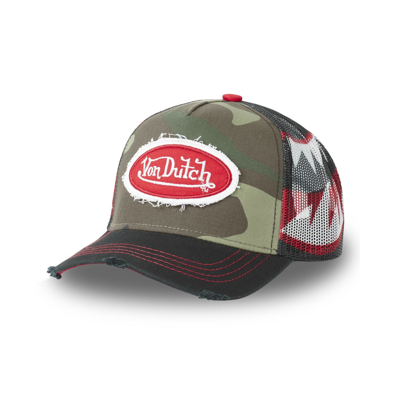 Casquette Enfant Vondutch Verte Trucker Snapback effet Usé WAR Vondutch - 1