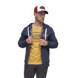 Sweat à Capuche Zippé Bleu Molletoné CAMP | Homme - Vondutch