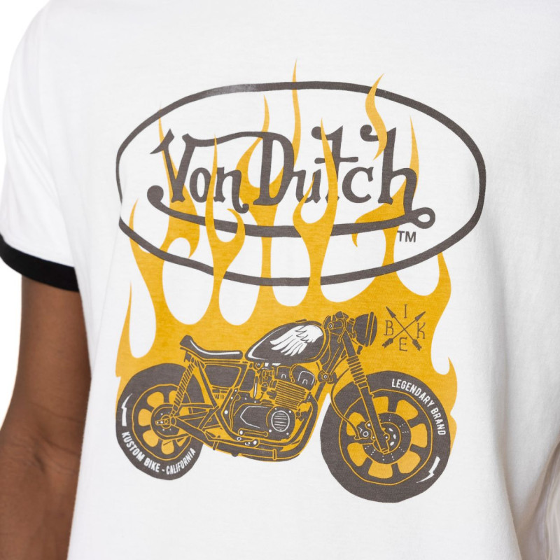 T-shirt homme col rond avec print en coton Fire Vondutch - 2