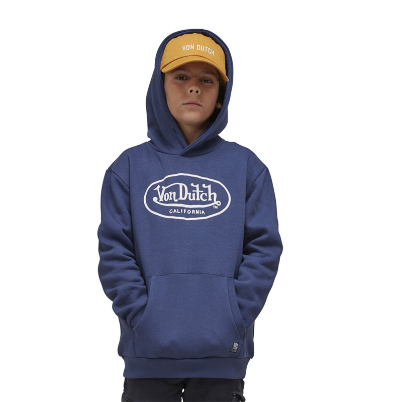 Sweat à Capuche Bleu Molletoné BRAND | Garcon - Vondutch Vondutch - 1