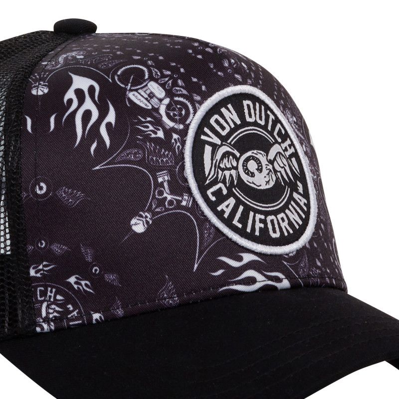 Casquette Vondutch Noire Trucker Snapback BANDANA Vondutch - 2