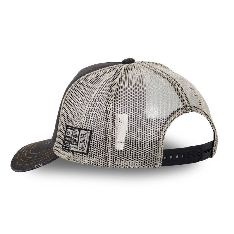 Casquette Vondutch Noire Trucker Snapback effet Usé CREW Vondutch - 4