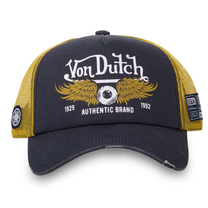 Casquette Vondutch Bleue Trucker Snapback effet Usé CREW Vondutch - 2