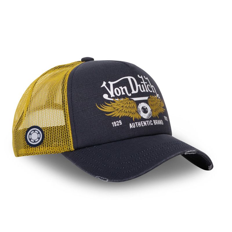 Casquette Vondutch Bleue Trucker Snapback effet Usé CREW Vondutch - 3