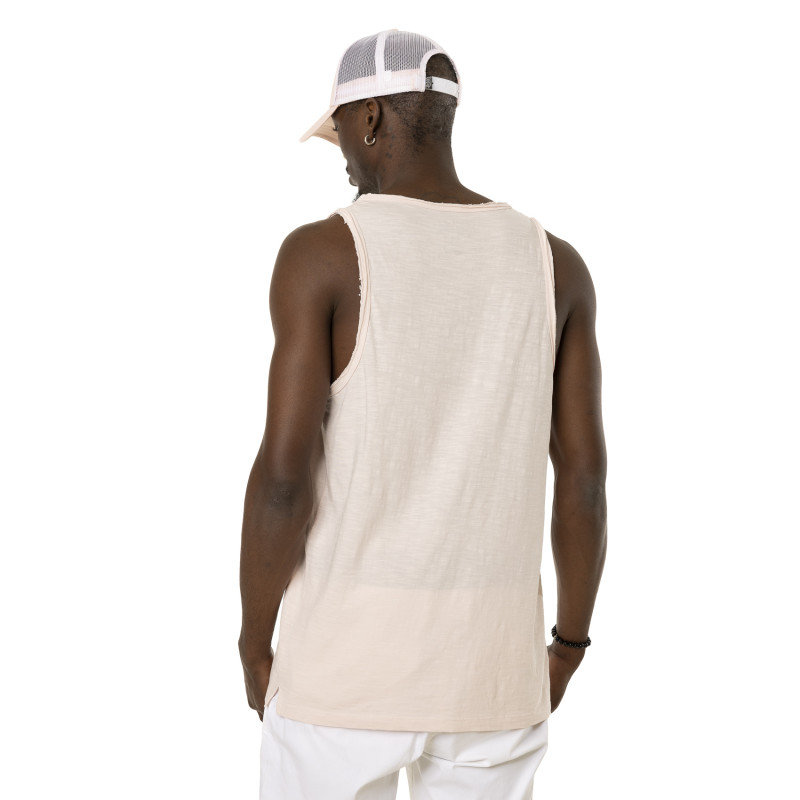 Débardeur homme en slub avec poche et print en coton Chill Vondutch - 3