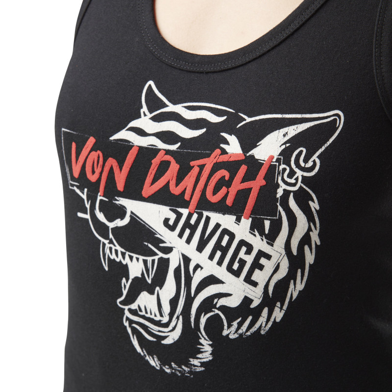 Débardeur Noir coupe Régular Guipure Dentelle SAVAGE | Femme - Vondutch Vondutch - 3