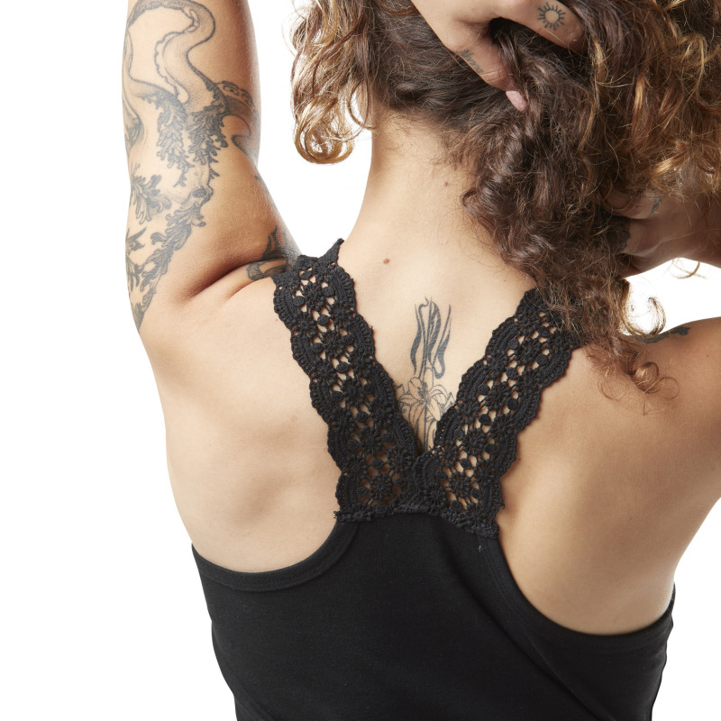Débardeur Noir coupe Régular Guipure Dentelle SAVAGE | Femme - Vondutch Vondutch - 4