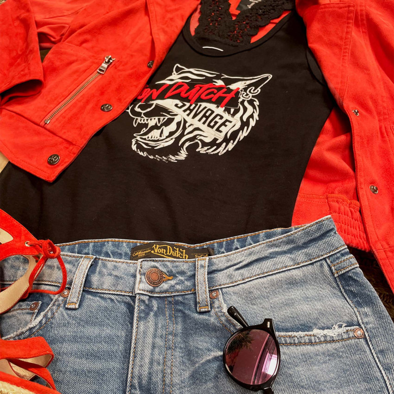 Débardeur Noir coupe Régular Guipure Dentelle SAVAGE | Femme - Vondutch Vondutch - 6