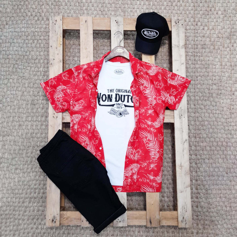 Chemise homme à fleurs Flower en coton Vondutch - 4