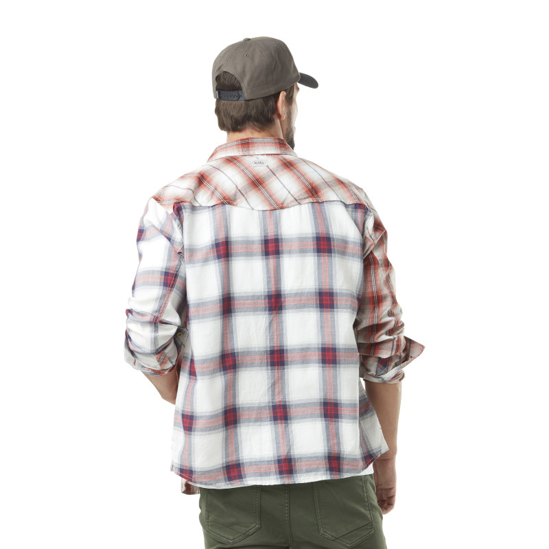 Chemise homme manche longues à carreaux sur poche en coton Check Vondutch - 2
