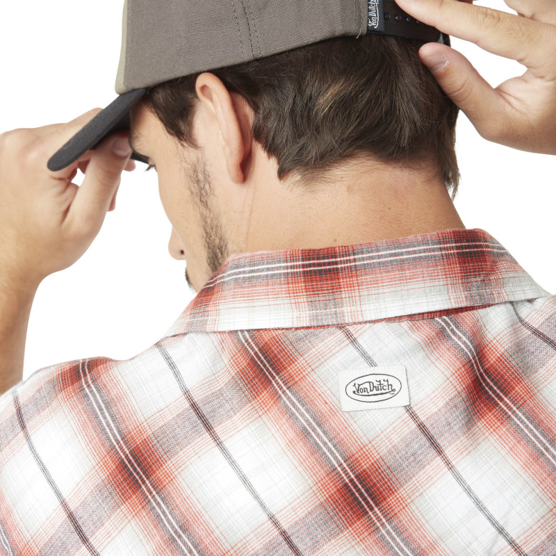Chemise à carreaux en Coton coupe Regular Manches longues Blanc, Rouge, Bleue CHECK | Homme - Vondutch Vondutch - 4