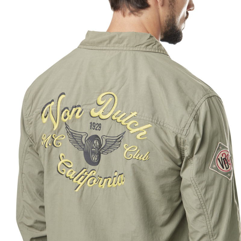 Chemise en Coton coupe Régular Manches longues Verte RUDY | Homme - Vondutch Vondutch - 5