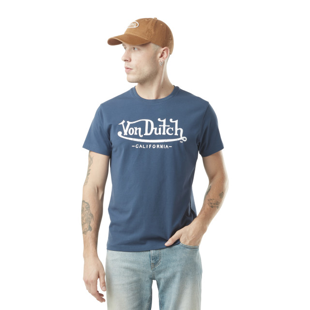 Tee Shirt Bleu coupe Slim Col rond LIFE | Homme - Vondutch Vondutch - 1