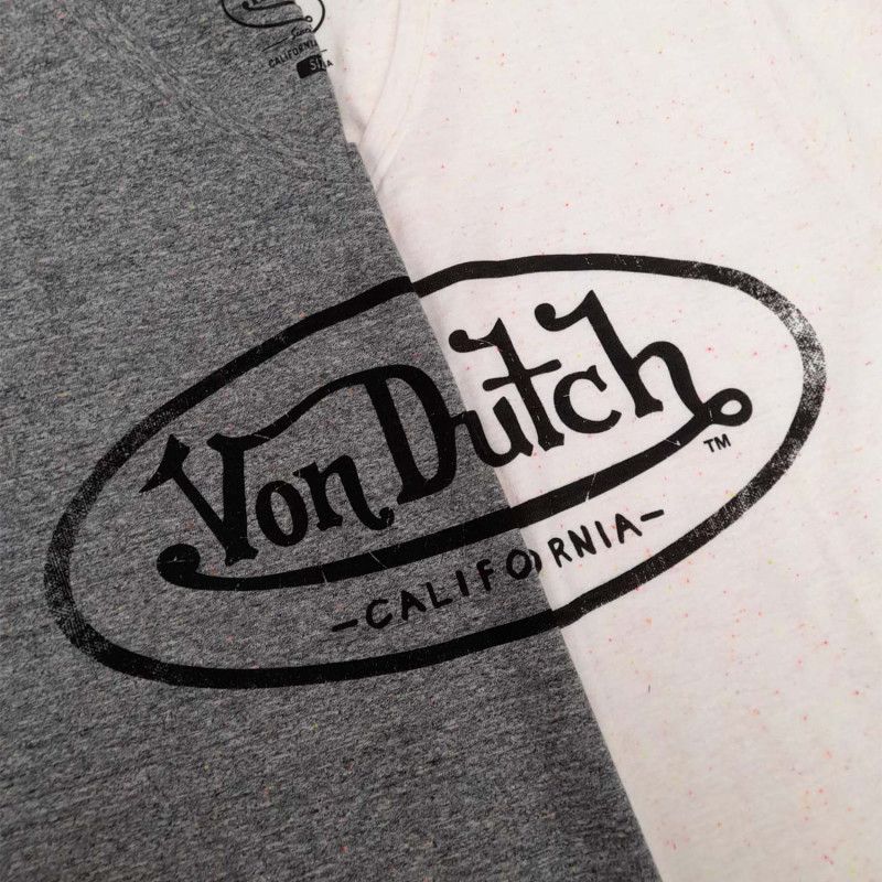 T-shirt homme col v avec logo neppy fluo en coton Tyron Vondutch - 5