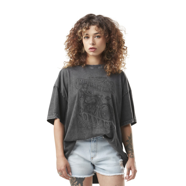 Tee Shirt Noir coupe Oversize effet Délavé, Usé MOTAR | Femme - Vondutch Vondutch - 1