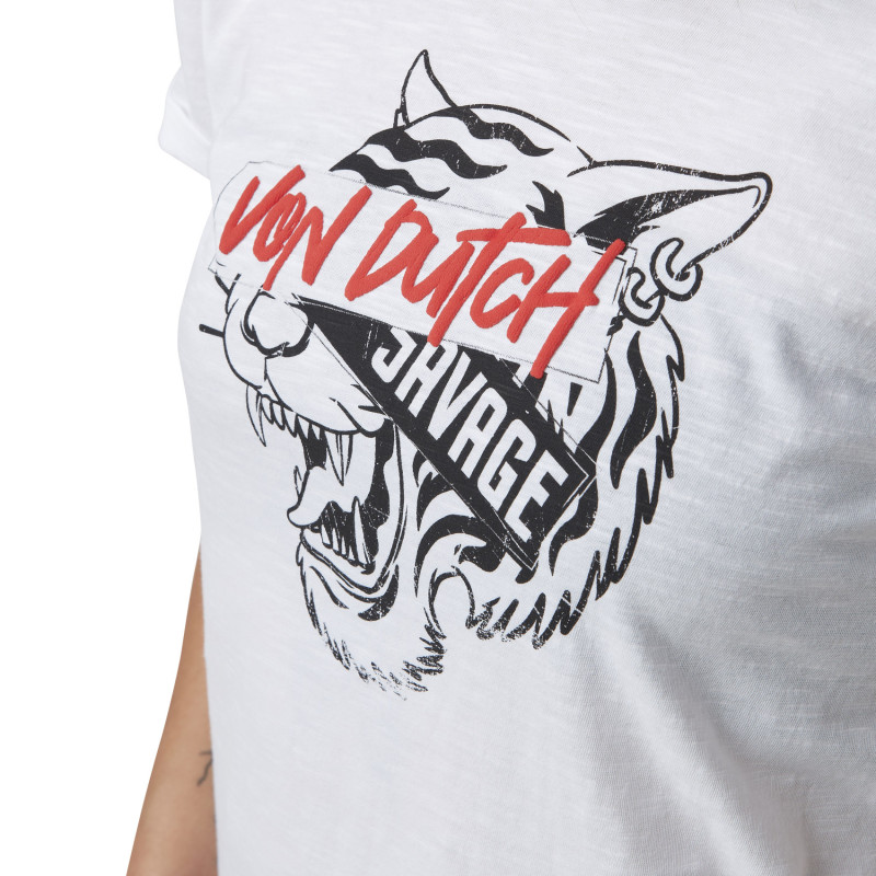 Tee Shirt Blanc coupe Régular effet Flammé SAVAGE | Femme - Vondutch Vondutch - 2