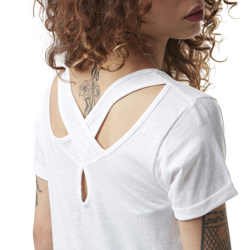 Tee Shirt Blanc coupe Régular effet Flammé SAVAGE | Femme - Vondutch Vondutch - 4