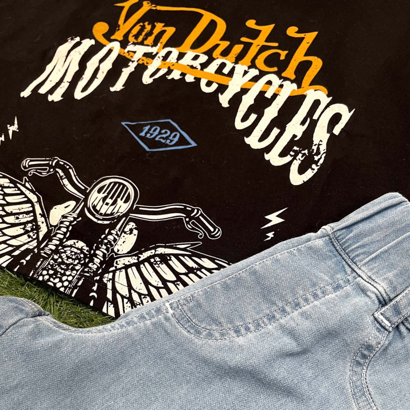 Crop top femme loose print devant en coton Will Vondutch - 4
