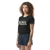 Tee Shirt Noir coupe Regular effet Flammé SLUB | Femme - Vondutch