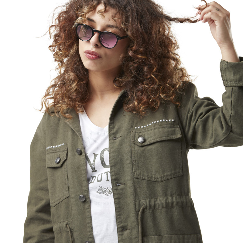 Surchemise Mi saison Verte Coton CLOUS | Femme - Vondutch Vondutch - 3